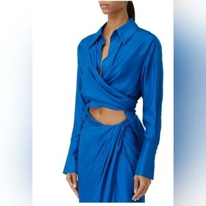 Gauge 81 Sabina Silk Shirt In Ultramarine Blue